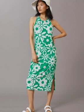 2x NWT Daily Practice by Anthropologie Terry Jacquard Midi Dress